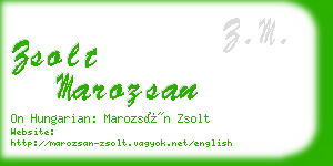 zsolt marozsan business card